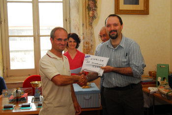 Fabio Vivalda premiato da Massimo Barattini